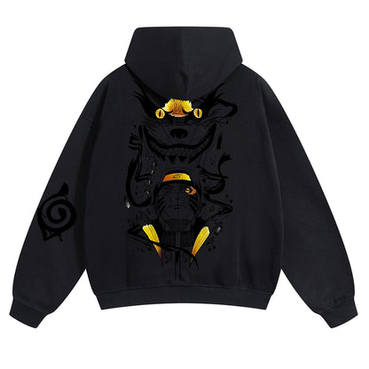 Oversized Unisex Anime Print Hoodie-comicclothing