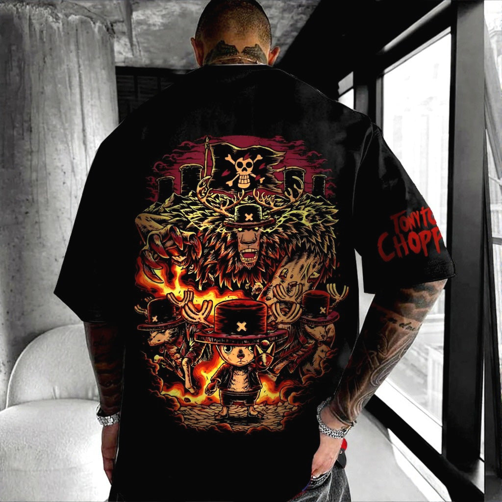 Unisex Anime Inspired Vintage T-Shirt-Anime x kingdom