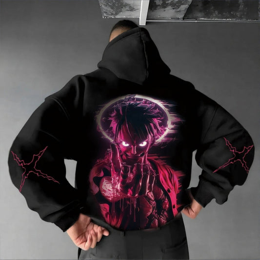 Unisex Anime Graphic Streetwear Vintage Hoodie-Anime x kingdom