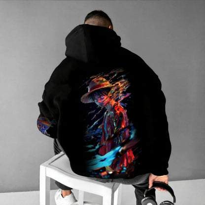 Unisex Anime Graphic Streetwear Vintage Hoodie-Anime x kingdom