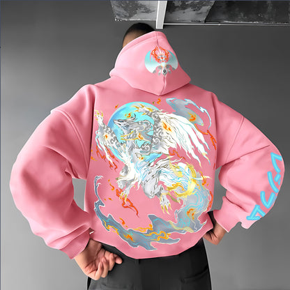 Unisex Anime Graphic Streetwear Vintage Hoodie