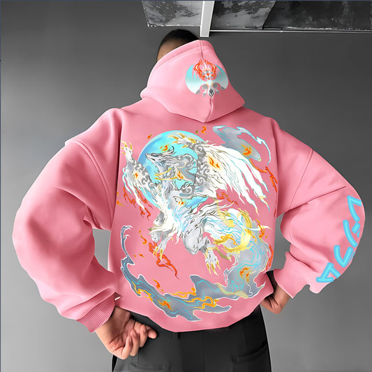 Unisex Anime Graphic Streetwear Vintage Hoodie