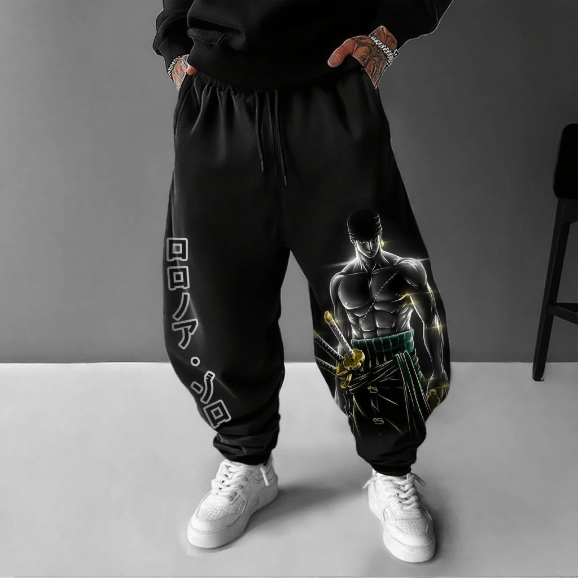 Unisex Anime Inspired Vintage Pants-Anime x kingdom