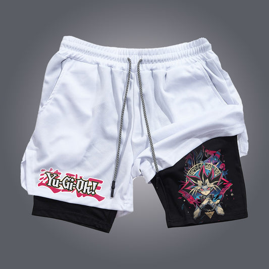 Unisex "Yu-Gi-Oh!" Anime Style Retro Shorts-comicclothing