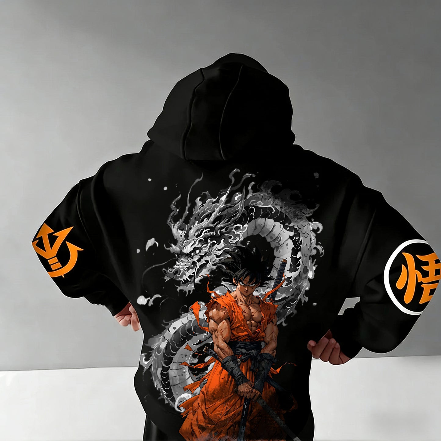 Unisex Anime Print  Casual Oversized Hoodie-Anime x kingdom