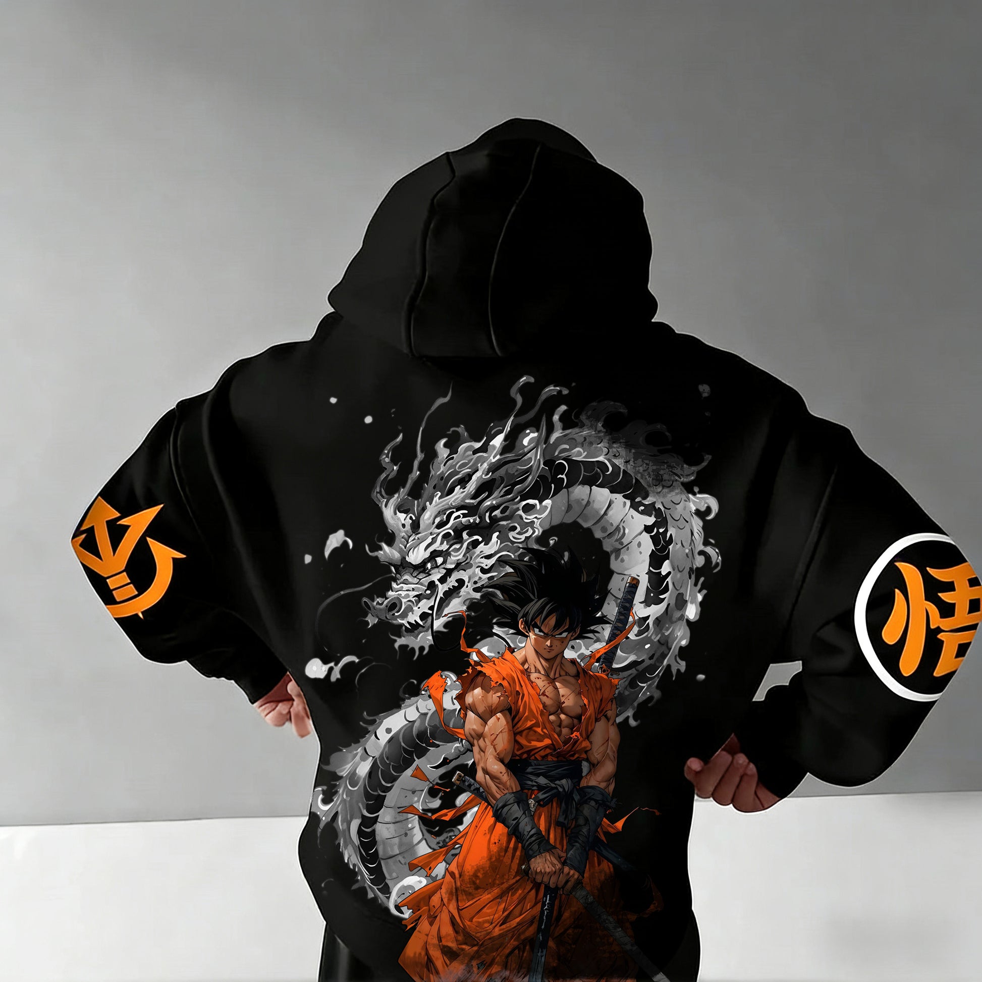 Unisex Anime Print  Casual Oversized Hoodie-Anime x kingdom