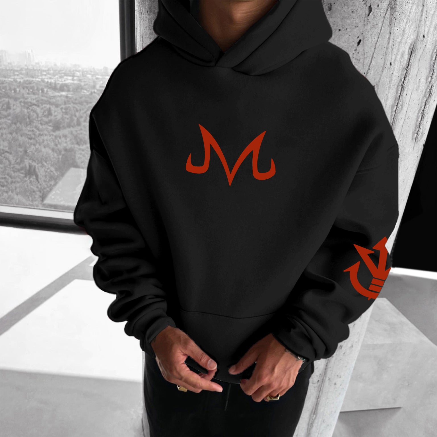 Unisex Anime Print Casual Oversized Hoodie