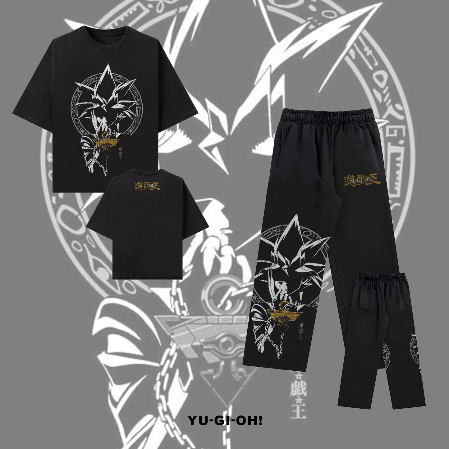Unisex "Yu-Gi-Oh!" Game Anime Graphic Print T-Shirt Set-comicclothing
