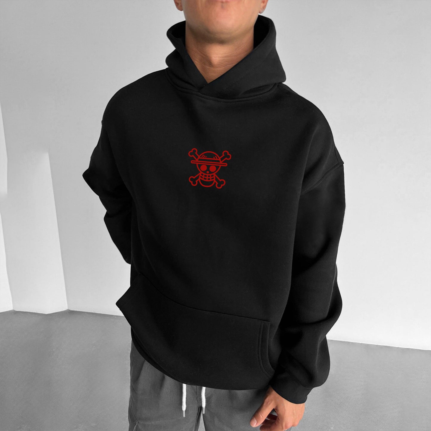 | Unisex Oversized Anime Print Hoodie
