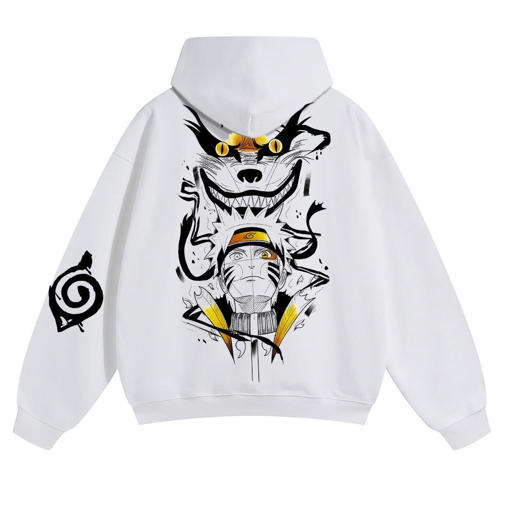 Oversized Unisex Anime Print Hoodie-comicclothing