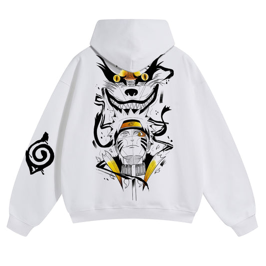 Oversized Unisex Anime Print Hoodie-comicclothing
