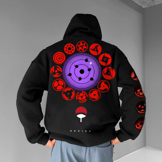 Oversized Unisex Anime Print Hoodie-comicclothing