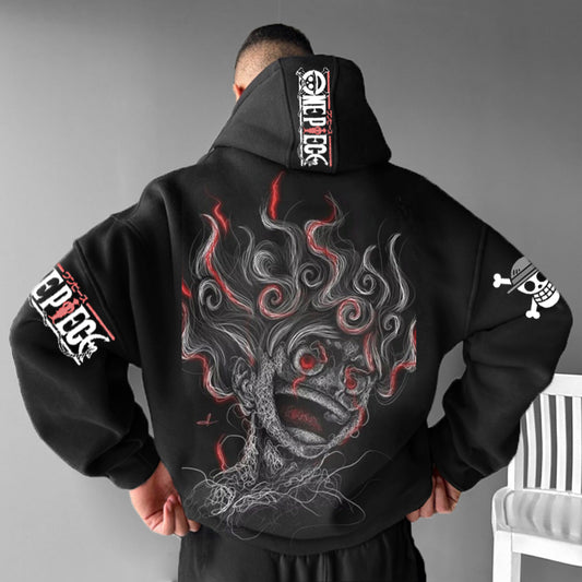 Universal Anime Print Design Hoodie-Anime x kingdom