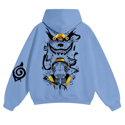 Oversized Unisex Anime Print Hoodie-comicclothing