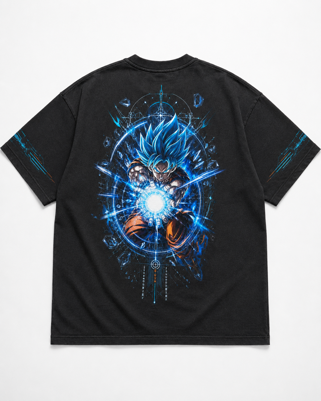 Black Oversized Anime Graphic T-Shirt