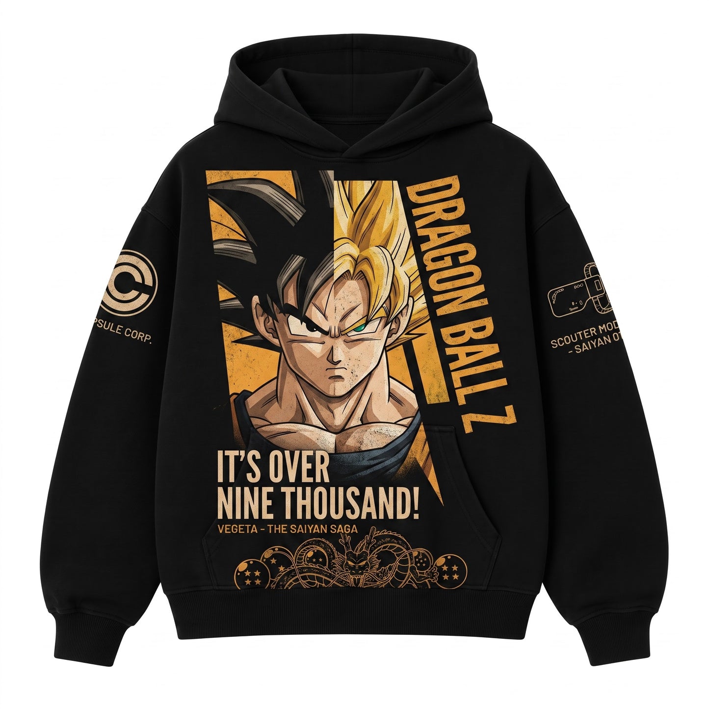 Anime Battle Warrior Graphic Shirt, Black Manga Inspired T-Shirt, Sweatshirt & Hoodie, Japanese Streetwear Fan Gift