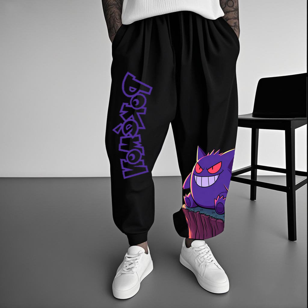 Gengar Print casual trousers