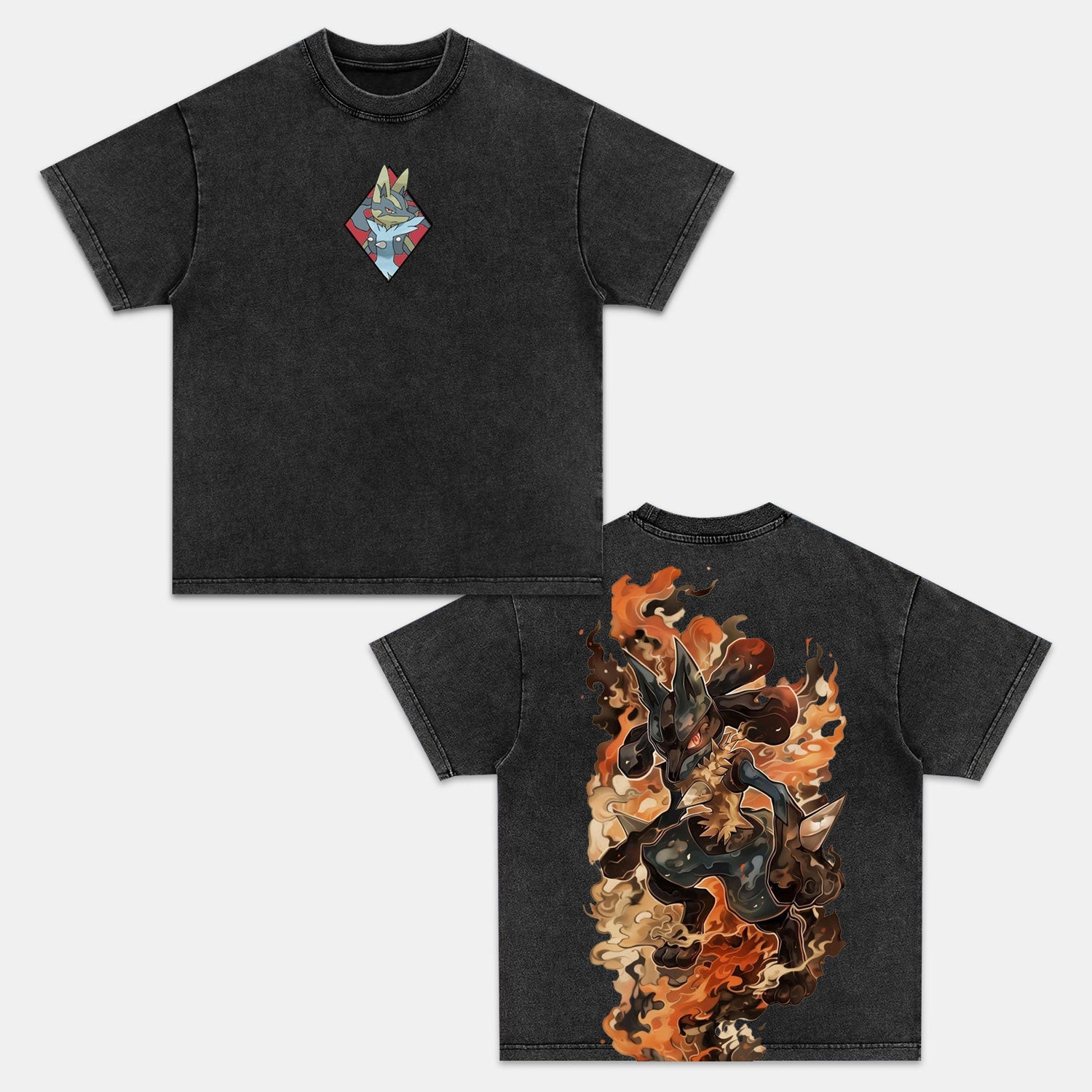 MEGA LUCARIO VINTAGE TEE丨POKÉMON-comicclothing