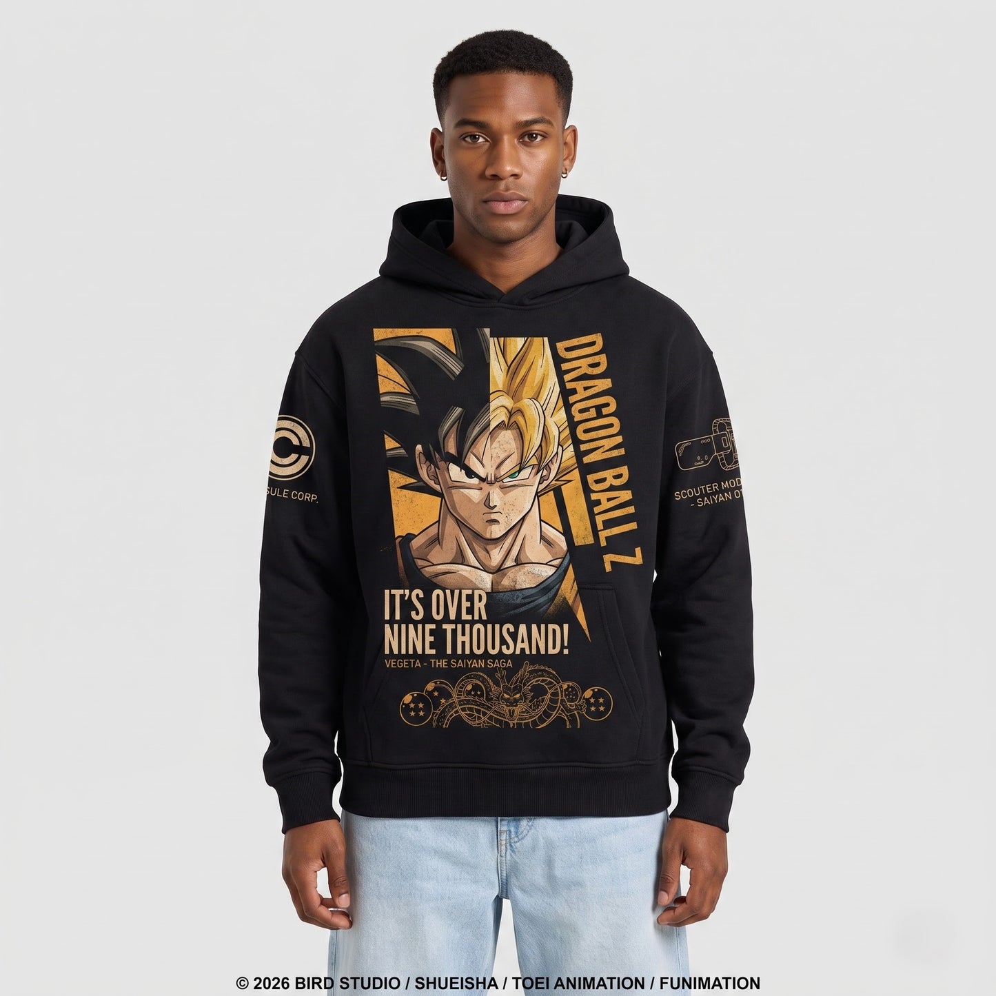 Anime Battle Warrior Graphic Shirt, Black Manga Inspired T-Shirt, Sweatshirt & Hoodie, Japanese Streetwear Fan Gift