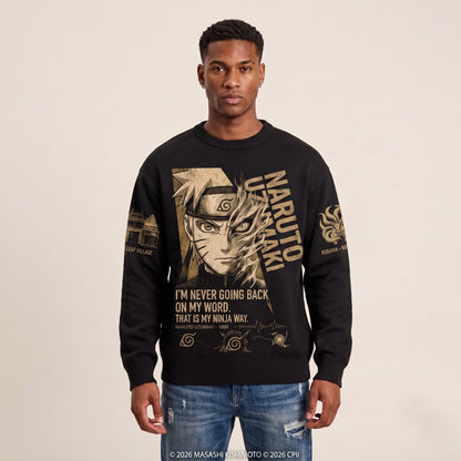 Anime Ninja Graphic Shirt, Black Pullover Manga Inspired Hoodie, Japanese Streetwear Fan Gift