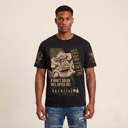 Anime Pirate Graphic Shirt, Black Manga Inspired T-Shirt, Sweatshirt & Hoodie, Japanese Streetwear Fan Gift