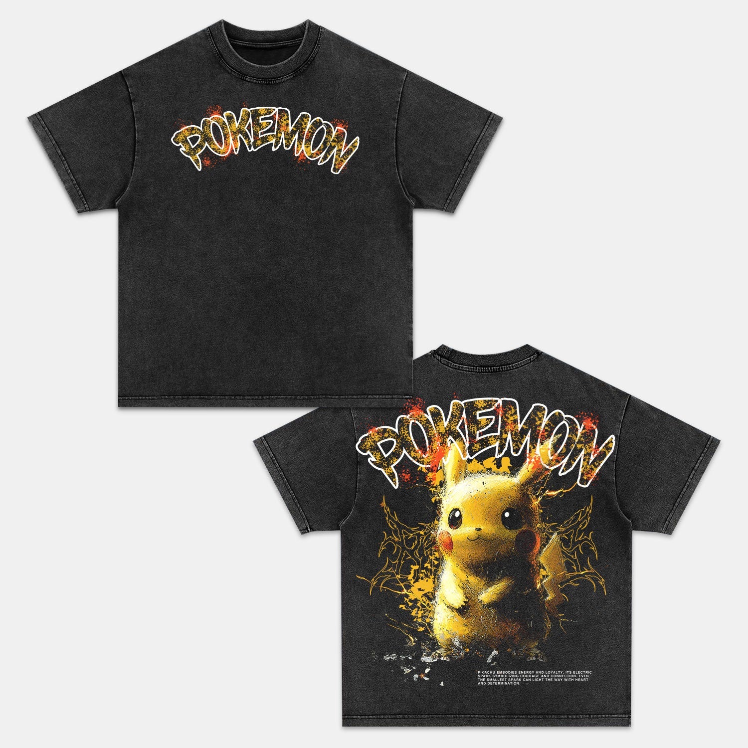 PIKACHU VINTAGE OVERSIZED TEE丨POKÉMON-comicclothing