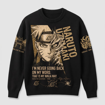 Anime Ninja Graphic Shirt, Black Pullover Manga Inspired Hoodie, Japanese Streetwear Fan Gift