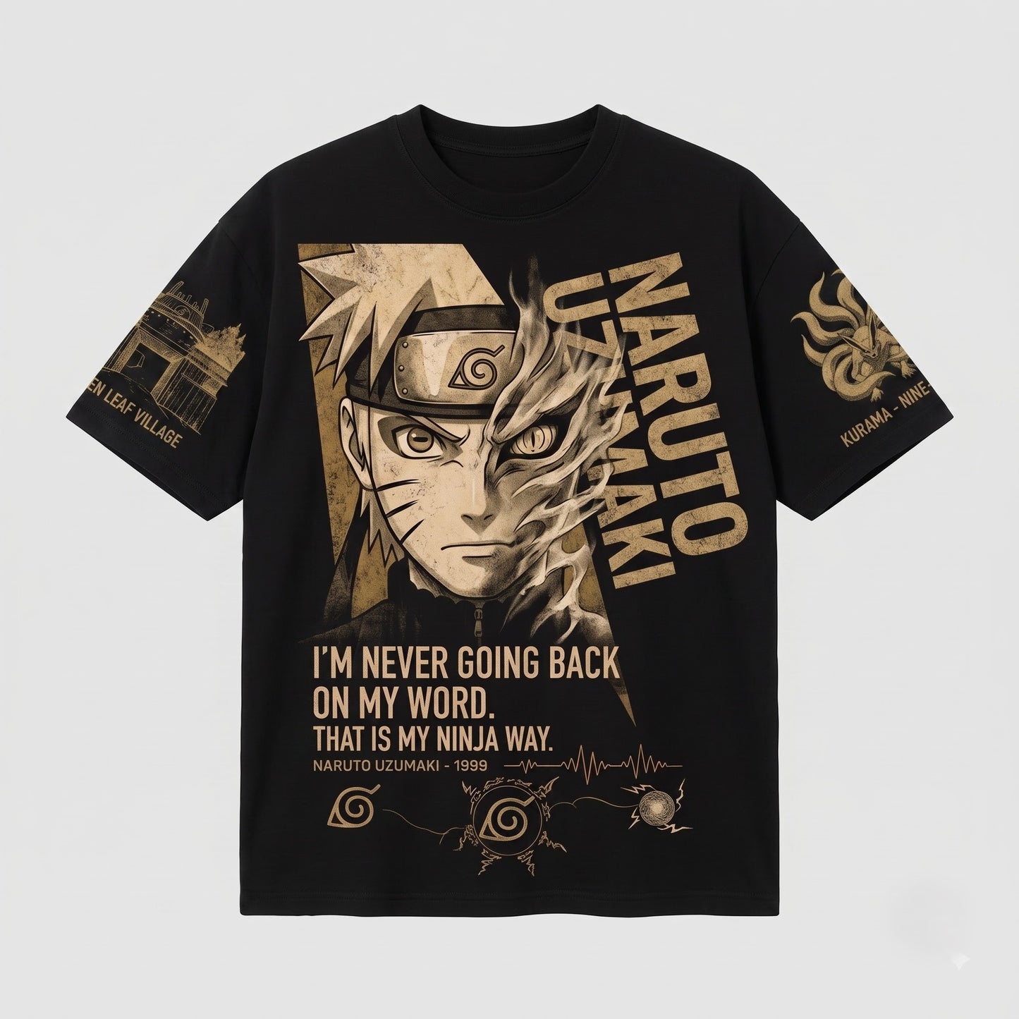 Anime Ninja Graphic Shirt, Black Pullover Manga Inspired Hoodie, Japanese Streetwear Fan Gift