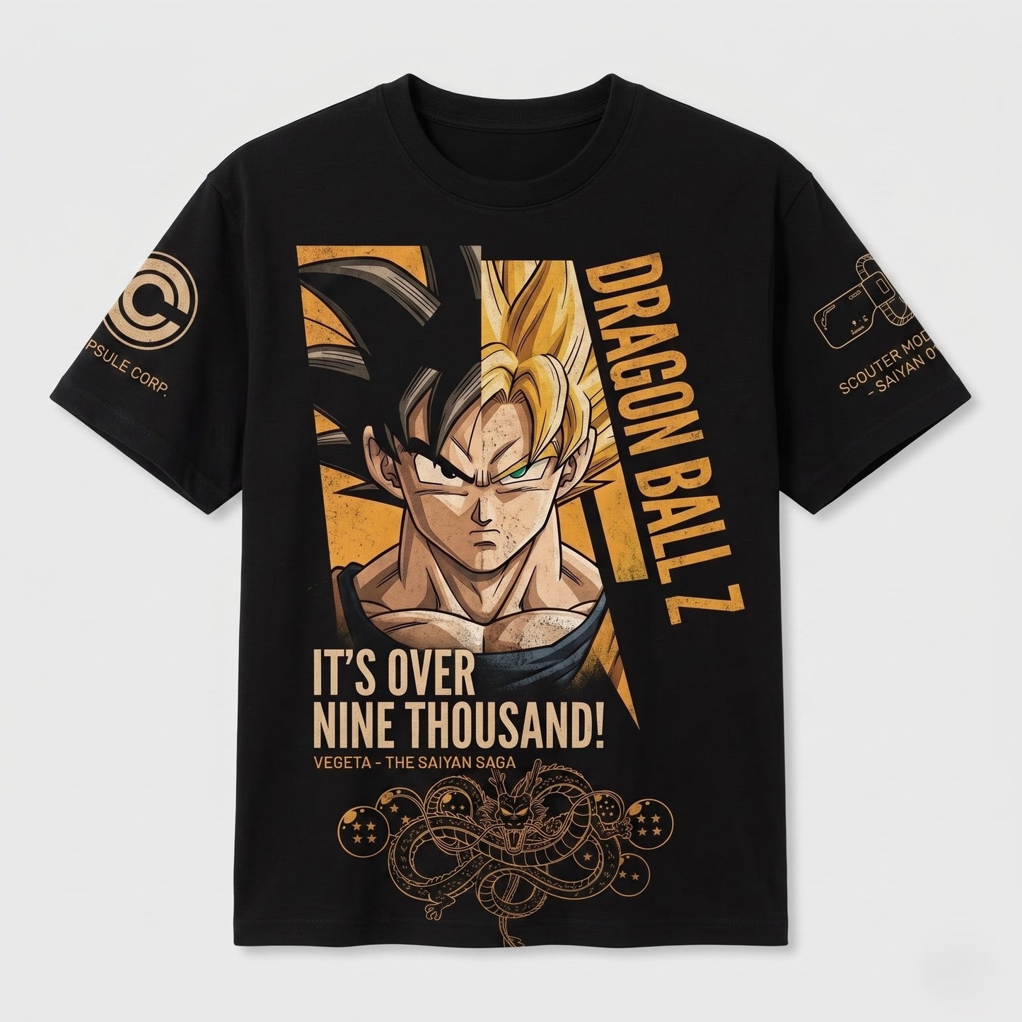 Anime Battle Warrior Graphic Shirt, Black Manga Inspired T-Shirt, Sweatshirt & Hoodie, Japanese Streetwear Fan Gift