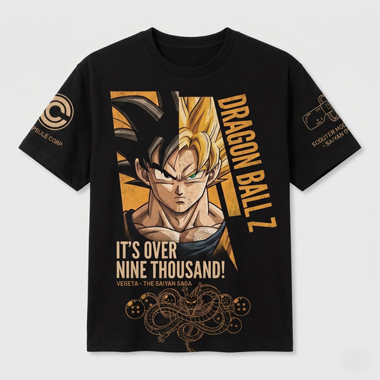 Anime Battle Warrior Graphic Shirt, Black Manga Inspired T-Shirt, Sweatshirt & Hoodie, Japanese Streetwear Fan Gift