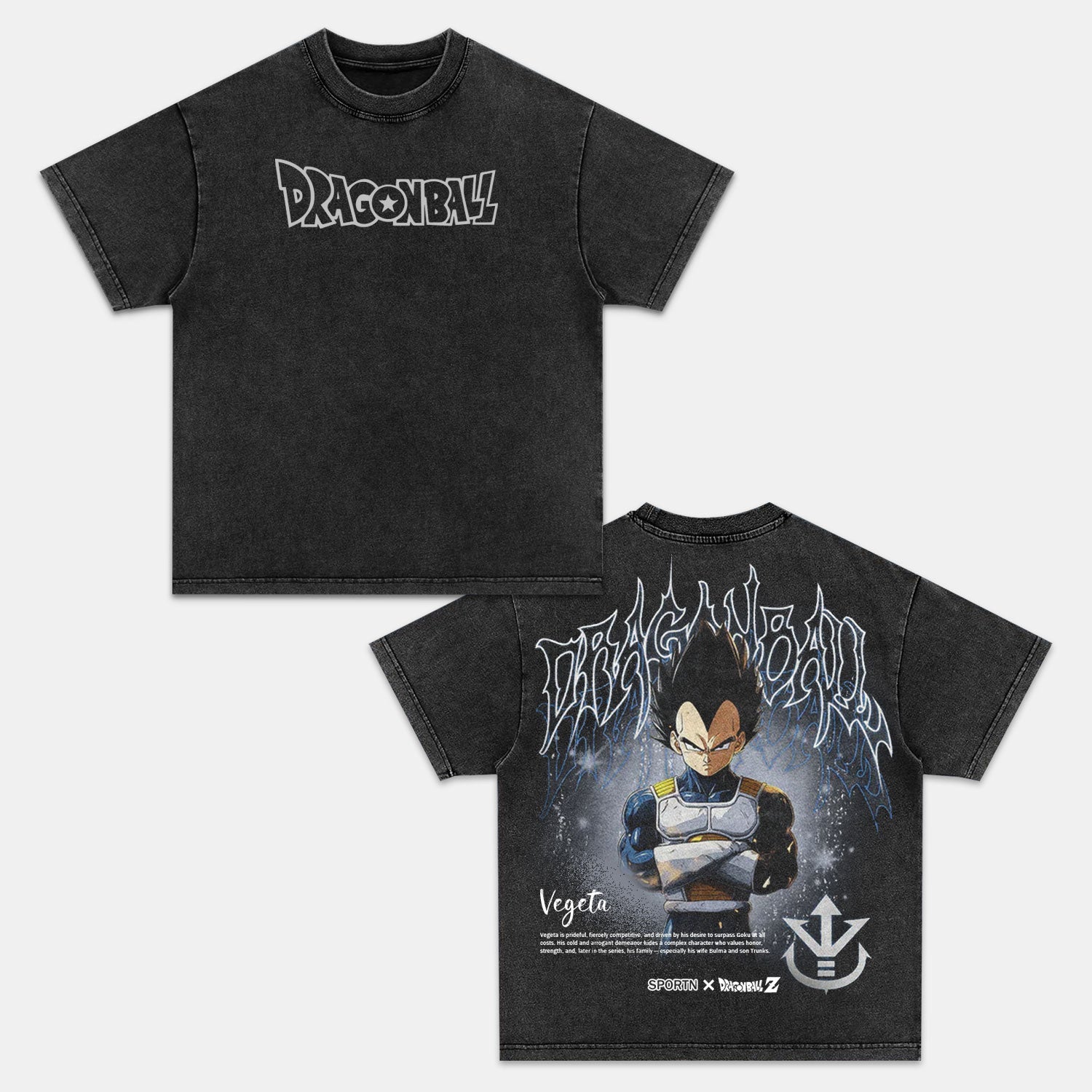 VEGETA VINTAGE OVERSIZED TEE | DRAGON BALL Z-comicclothing