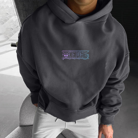 Unisex  Anime Print  Casual Oversized Hoodie-Anime x kingdom