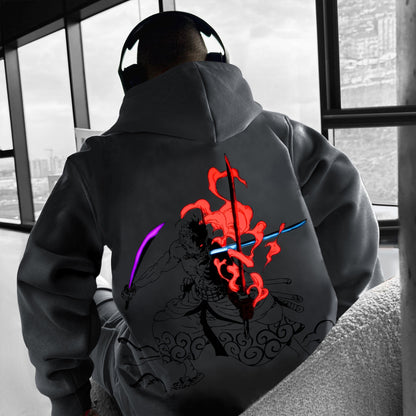 Unisex  Anime Print  Casual Oversized Hoodie-AnimeClothe