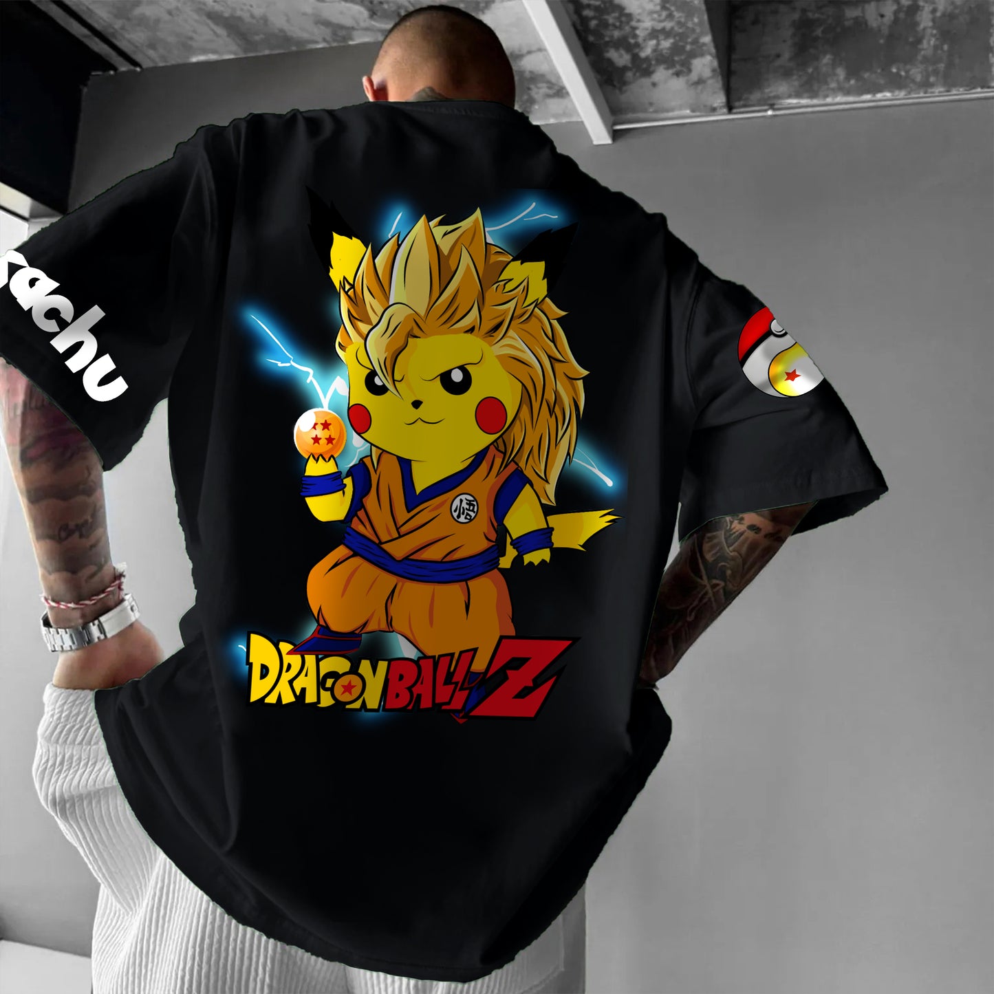 Unisex Anime Inspired Vintage T-Shirt丨Pikachu X Dragon Ball
