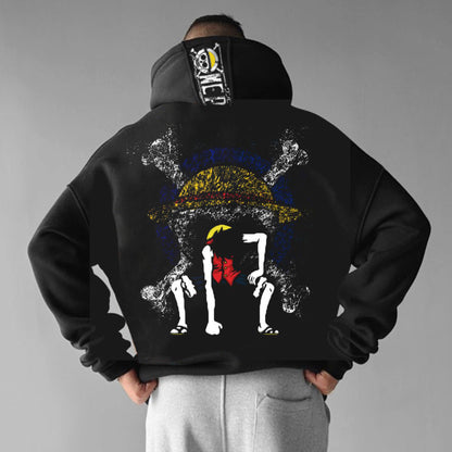 Unisex  Anime Print  Casual Oversized Hoodie-Anime x kingdom