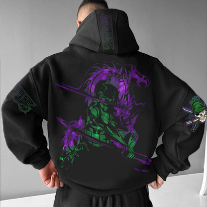 Unisex  Anime Print  Casual Oversized Hoodie-Anime x kingdom