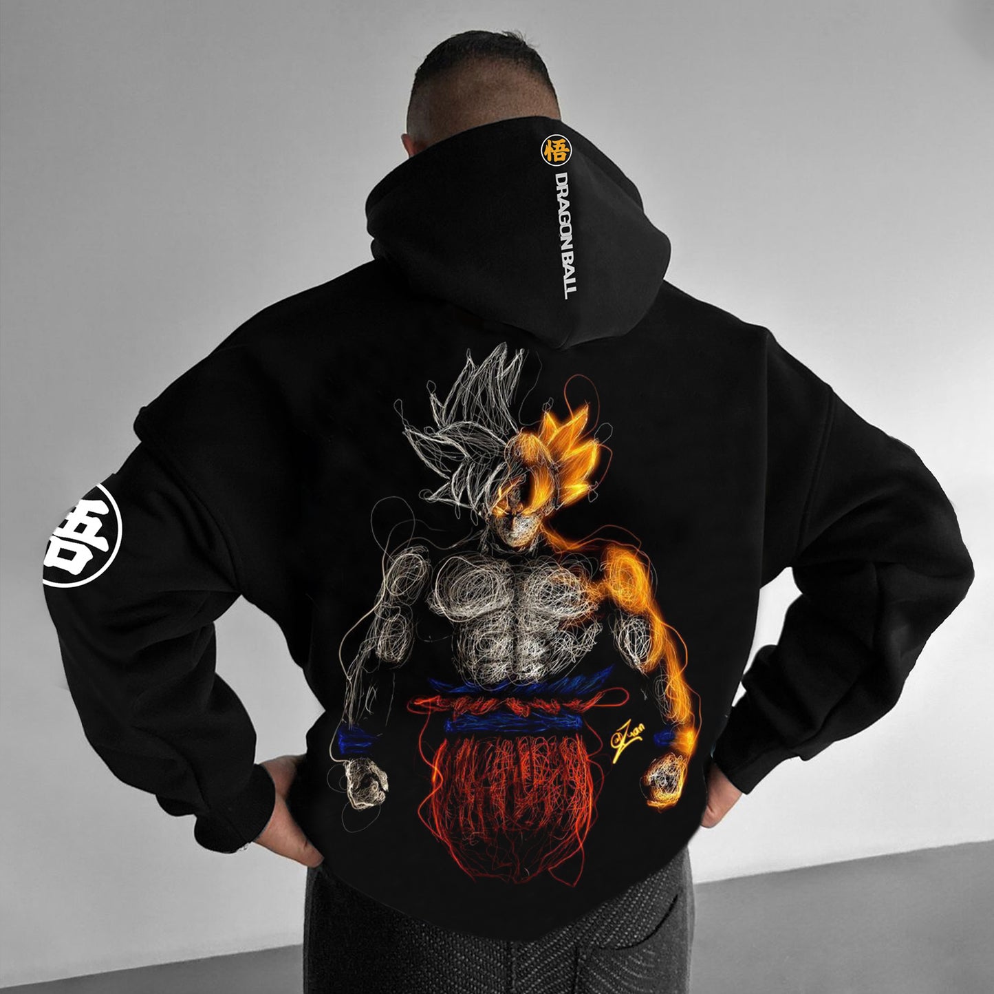 Unisex Anime Print  Casual Oversized Hoodie
