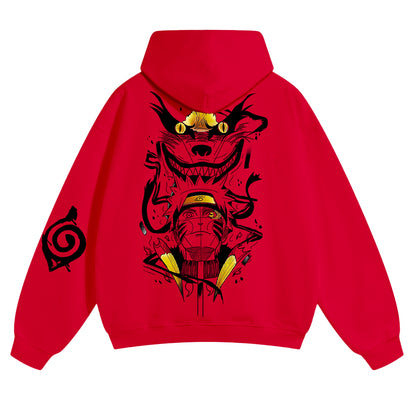 Oversized Unisex Anime Print Hoodie-comicclothing