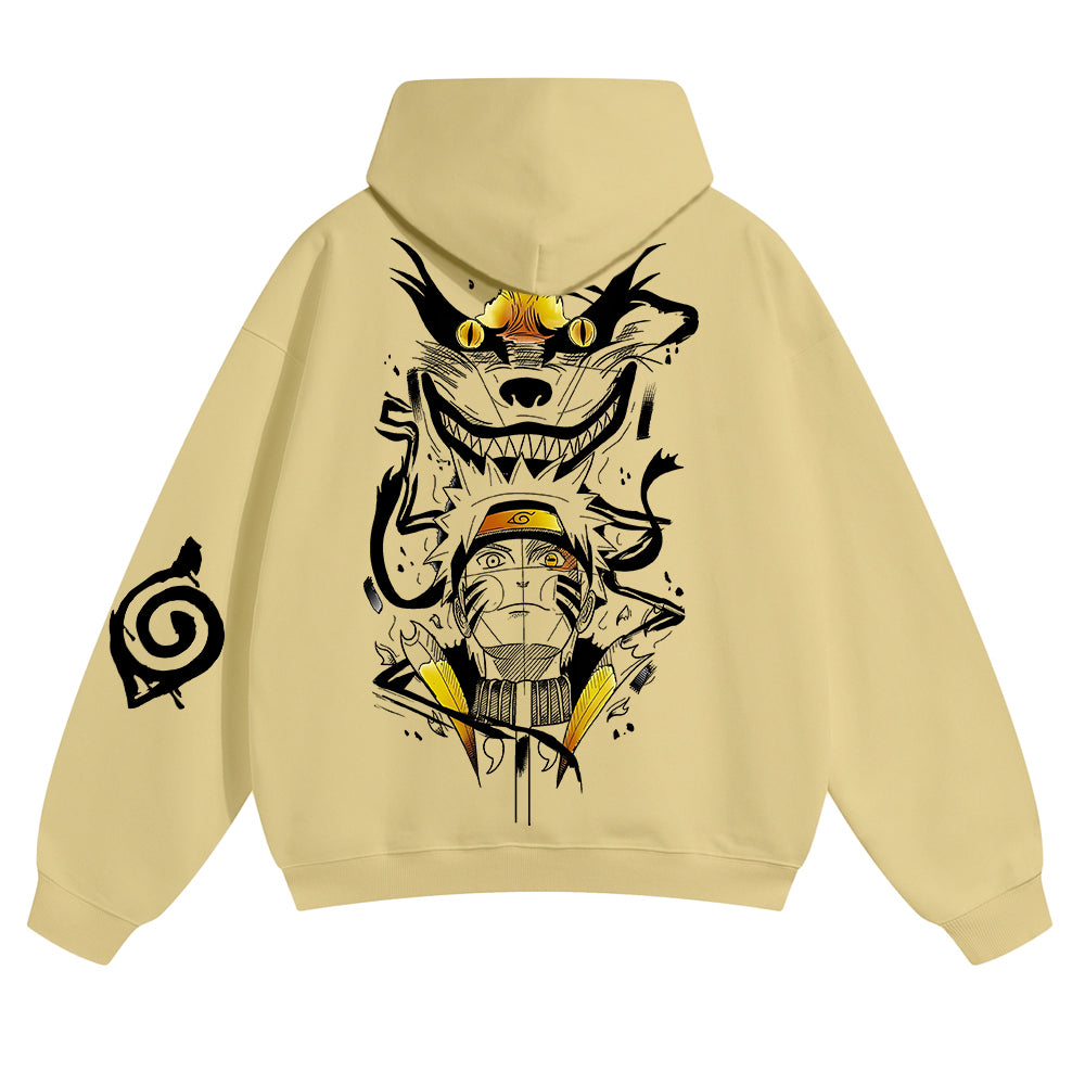 Oversized Unisex Anime Print Hoodie-comicclothing