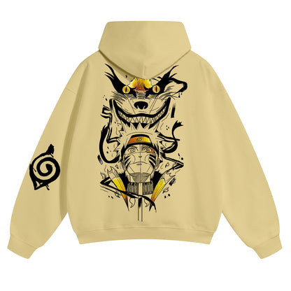 Oversized Unisex Anime Print Hoodie-comicclothing