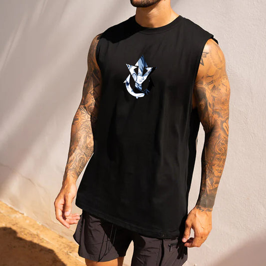 Unisex Anime Graphic Streetwear Vintage Gym Tank Top