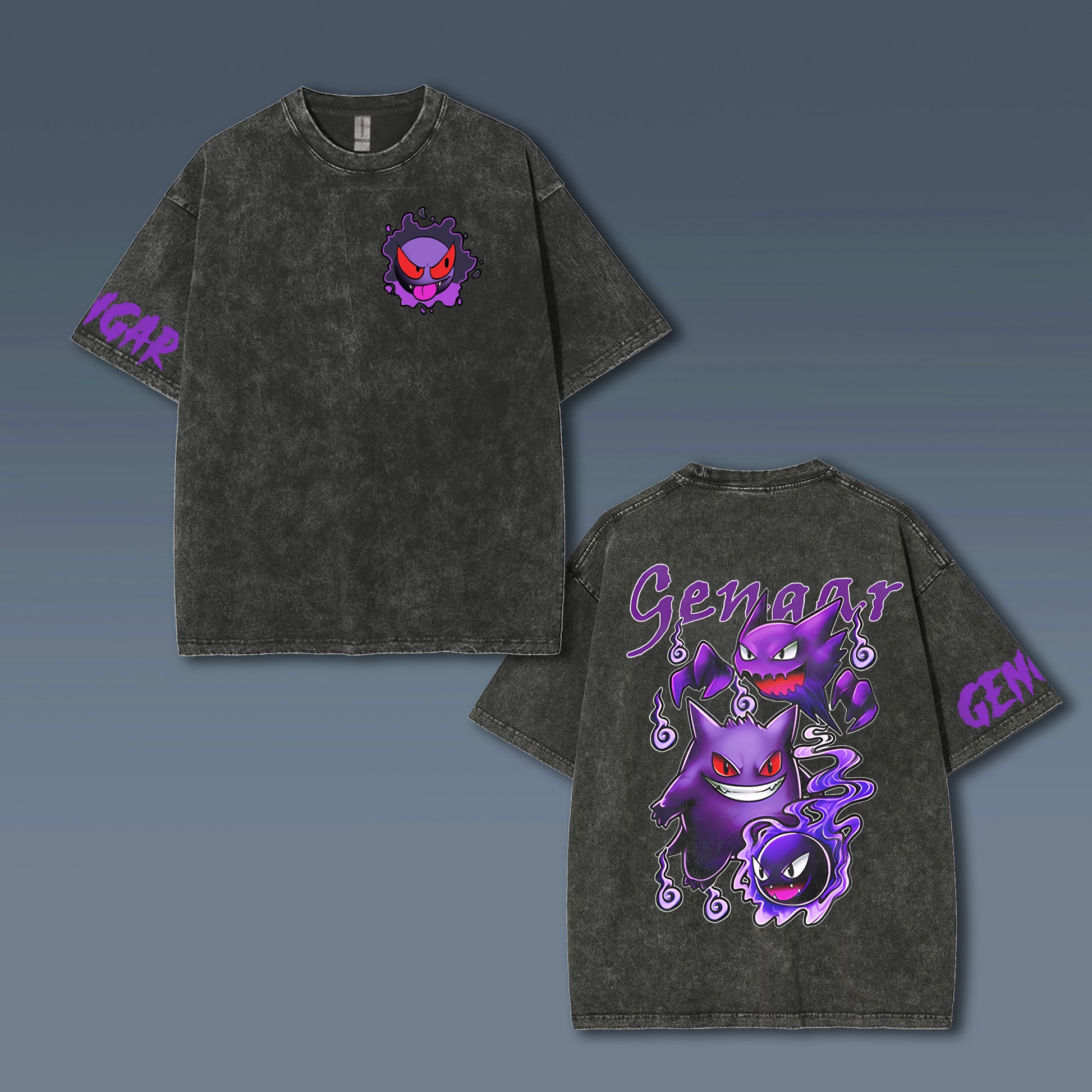 Unisex Anime Style Vintage Washed T-Shirt