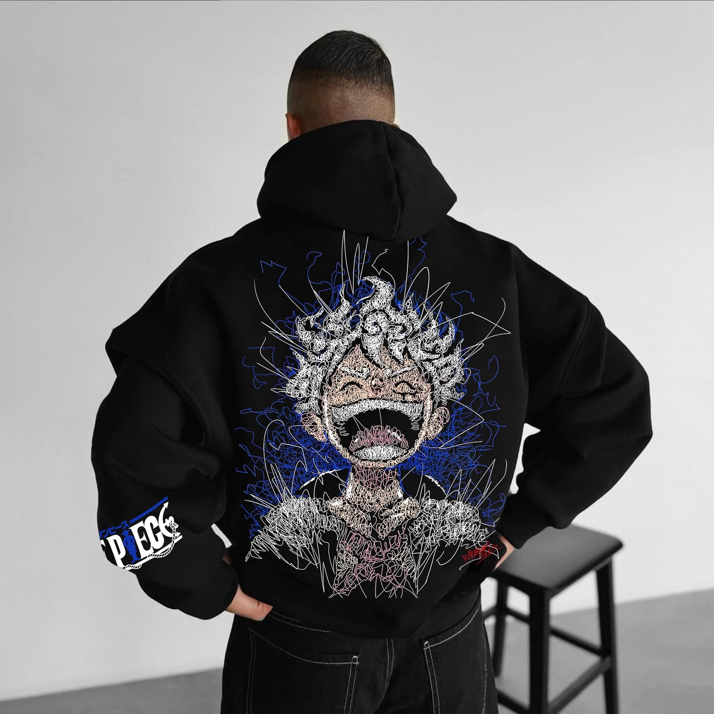 Unisex  Anime Print  Casual Oversized Hoodie