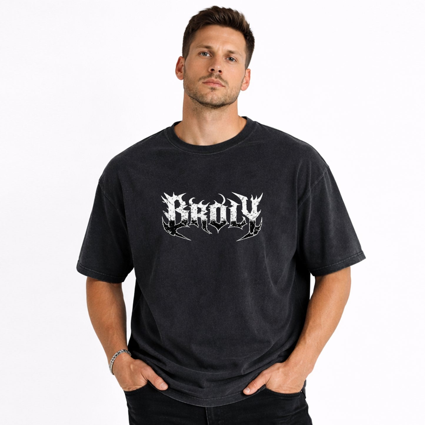 Dragon Ball Anime Broly Unisex Distressed T-Shirt