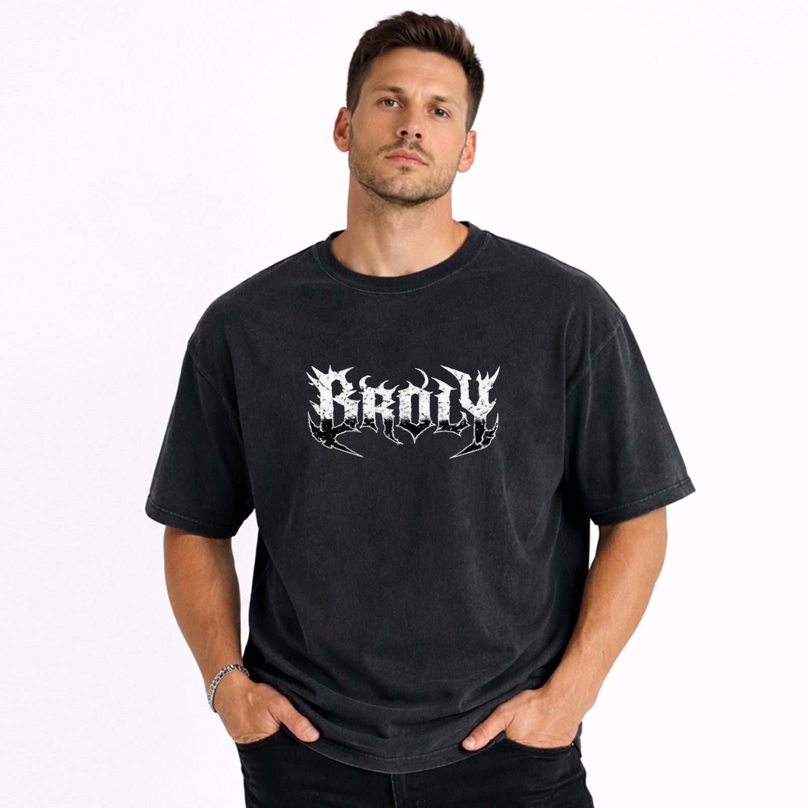 Dragon Ball Anime Broly Unisex Distressed T-Shirt