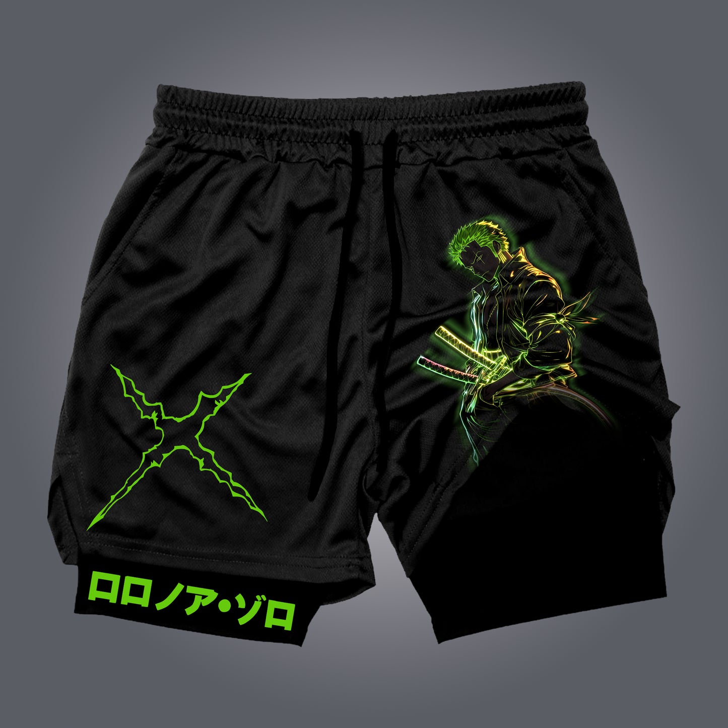 Unisex Anime Print Drawstring Dragon Ball Shorts-AnimeClothe