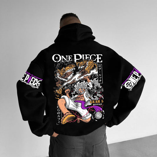 Unisex  Anime Print  Casual Oversized Hoodie-Anime x kingdom
