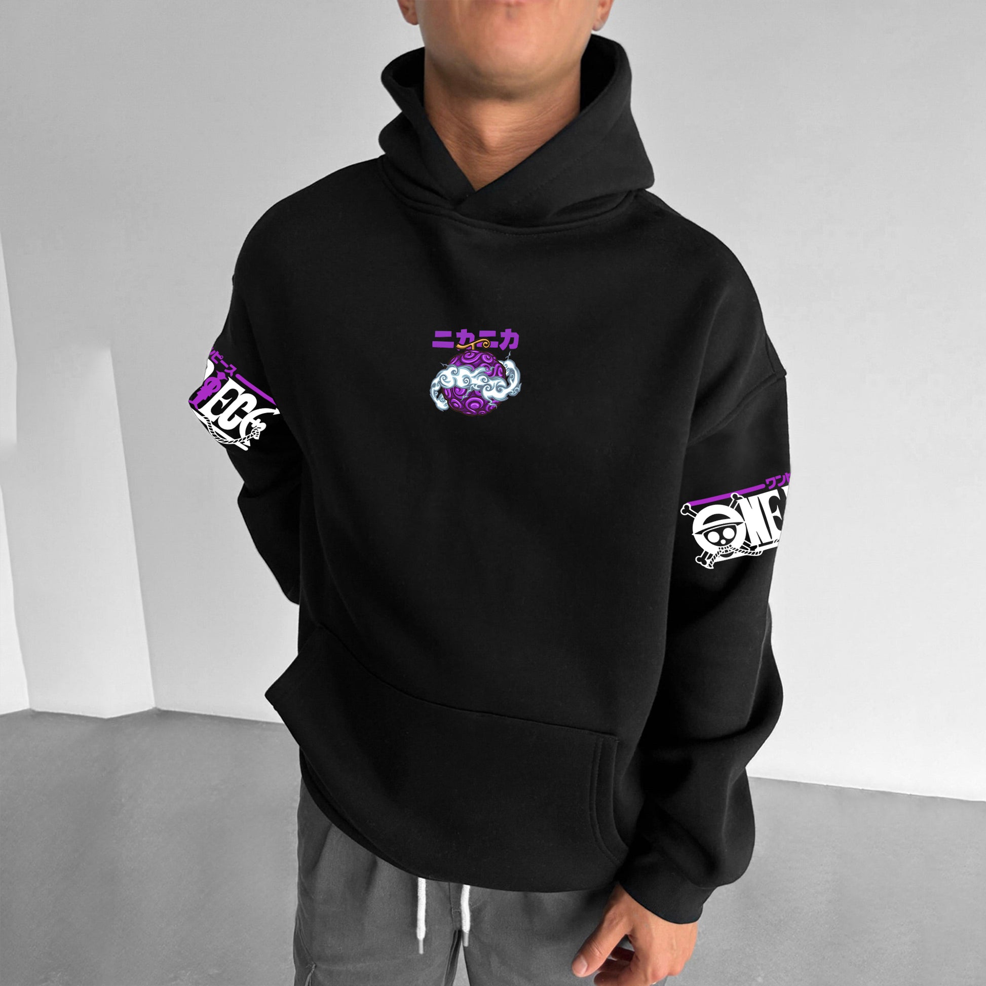 Unisex  Anime Print  Casual Oversized Hoodie-Anime x kingdom