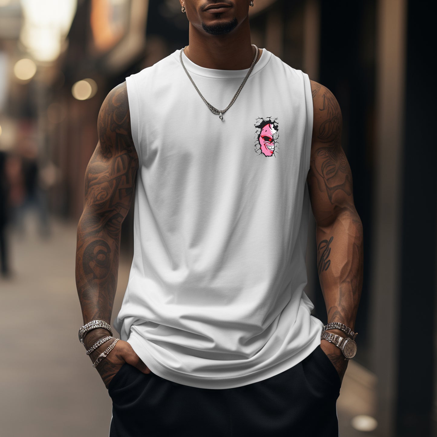 Oversized Anime Sports Tank Top