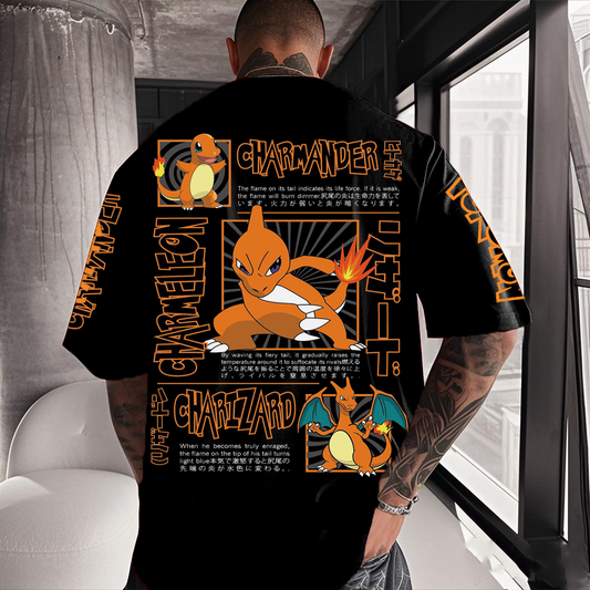 Anime Inspired Vintage Short Sleeved T-Shirt